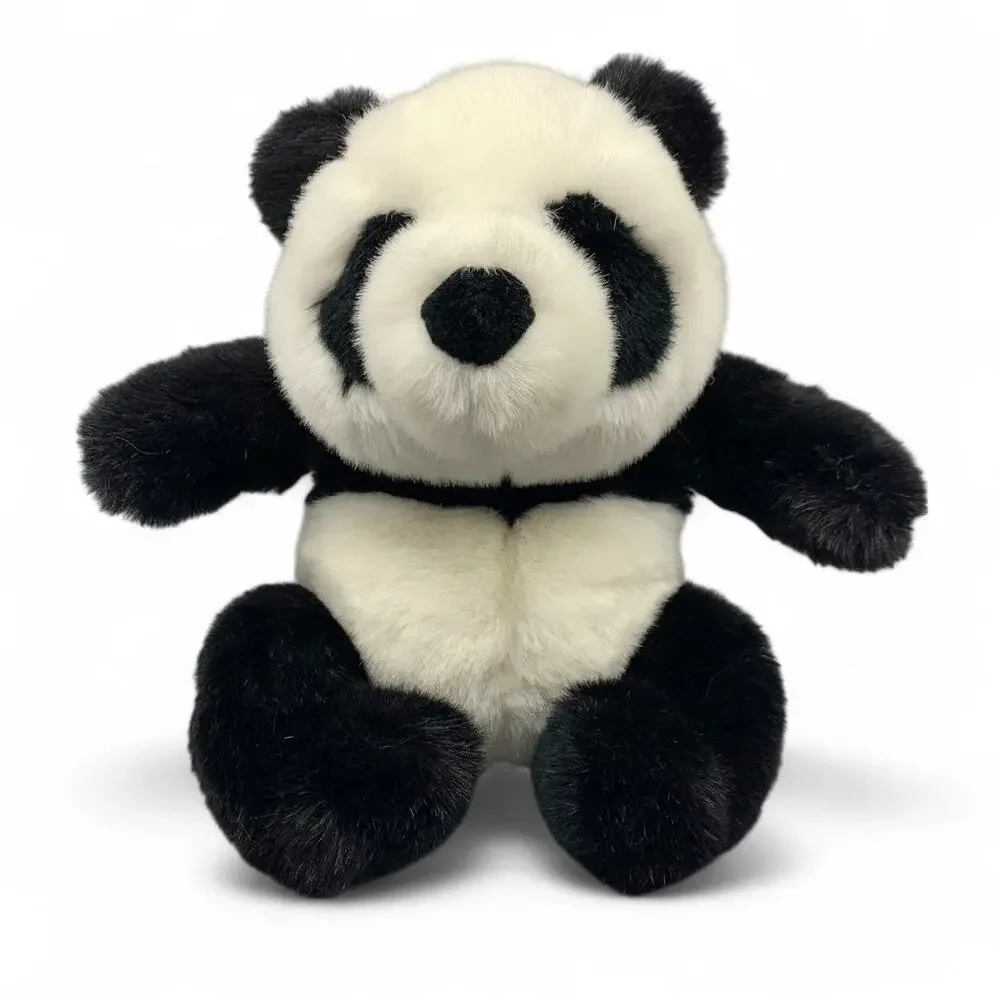 Lands End Panda Stuffed Animal Red Backpack Black White Gund Plush Limited 2001
